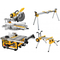 DWS727 DeWALT skersinio pjovimo staklės (250mm) + DE7023 stalas + DW745 skersinio pjovimo staklės + DE7400 stalas