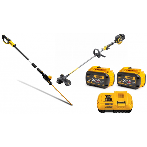 DCM571N DeWALT FLEXVOLT 54V trimeris + DCMPH566Y2 18V 550 mm gyvatvorių žirklės