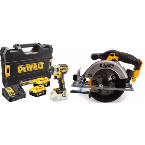 DCS391N DeWALT 18V diskinis pjūklas + DCF887P2 18V smūginis suktuvas