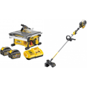 DCD996T2 DeWALT 54V akumuliatorinis suktuvas - gręžtuvas + DCM571N FLEXVOLT 54V žoliapjovė - trimeris