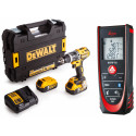 DCD796P2 DeWALT 18V smūginis suktuvas – gręžtuvas + Leica Disto D2 Bluetooth® lazerinis atstumų matuoklis