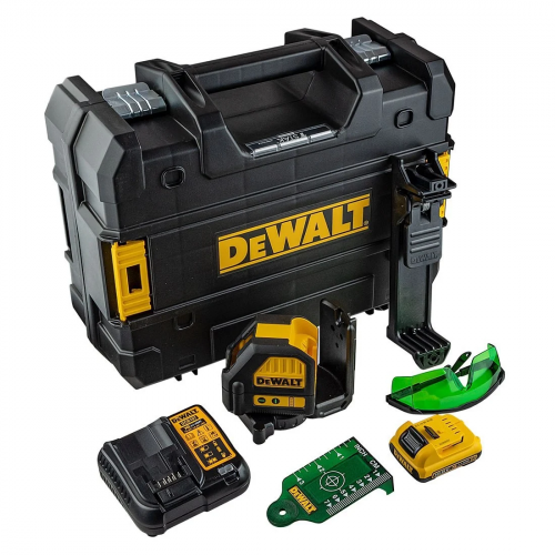 DCE088D1G DeWALT kryžminių linijų lazerinis nivelyras (1x2.0 Ah)