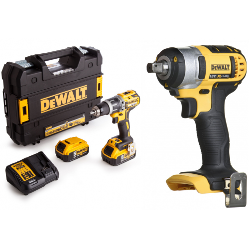 DCD796P2 DeWALT 18V smūginis suktuvas – gręžtuvas + DCF880N DeWALT 18V aukšto sukimo momento smūginis veržliasukis