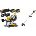 DCD996T2 DeWALT 54V akumuliatorinis suktuvas - gręžtuvas + DCM571N FLEXVOLT 54V žoliapjovė - trimeris