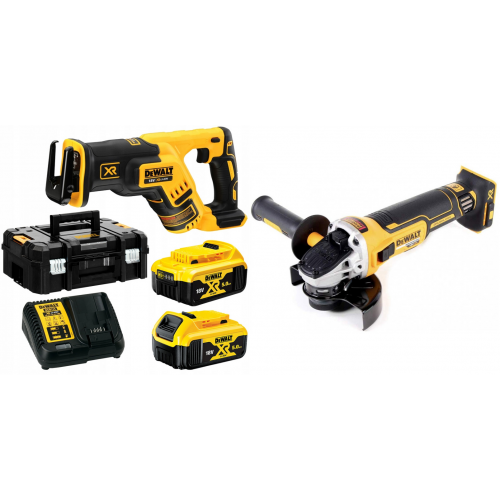 DCS367P2 DeWALT 18V tiesinis pjūklas + DCG405N 18V kampinis šlifuoklis