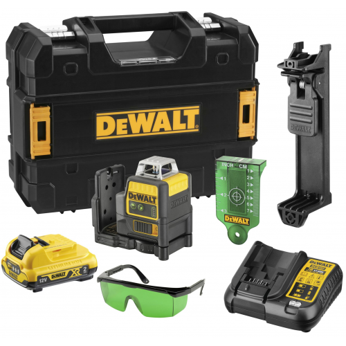 DCE0811D1G DeWALT dviejų linijų lazerinis nivelyras (1x2.0 Ah)