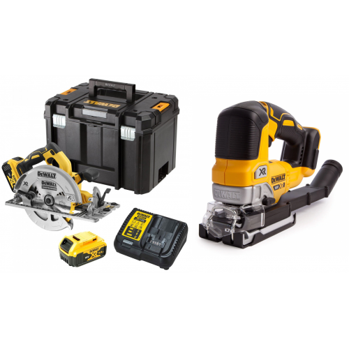 DCS572P2 DeWALT 18V diskinis pjūklas + DCS334N 18V siaurapjūklis