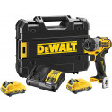 DCF601D2 DeWALT 12V kompaktiškas smūginis suktuvas (2x2.0 Ah)