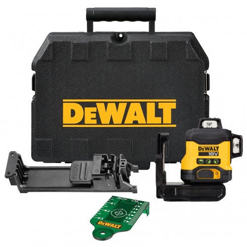 DCLE34031N DeWALT 18V XR 3 x 360° kompaktiškas lazerinis nivelyras