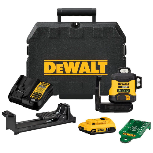 DCLE34031D1 DeWALT 18V XR 3x360° kompaktiškas lazerinis nivelyras (1x2.0 Ah)