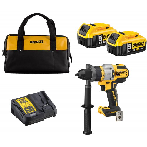 DCD999P2C DeWALT 18V FLEXVOLT Advantage suktuvas - smūginis gręžtuvas (2x5.0 Ah) + DOVANA!