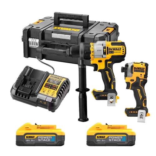 DCK2052H2T  DeWALT smūginio suktuvo ir smūginio gręžtuvo rinkinys (2x5.0 Ah)