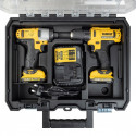 DCK211D2T + DCE089RNT DeWALT 12V įrankių rinkinys DCD710 + DCF815 + DCE089RNT DeWALT kryžminių linijų lazeris (2x2.0 Ah)