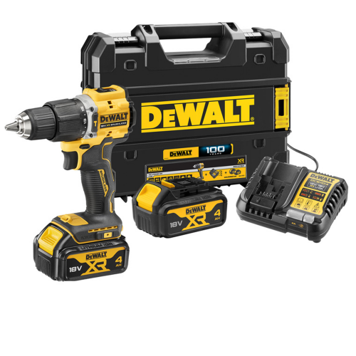 DCD100YM2T DeWALT 18V XR suktuvas – smūginis gręžtuvas (2x4.0 Ah)