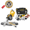 DWS773 DeWALT 216 mm skersinio pjovimo staklės 1300W + DWE315KT daugiafunkcinis įrankis + DOVANA!