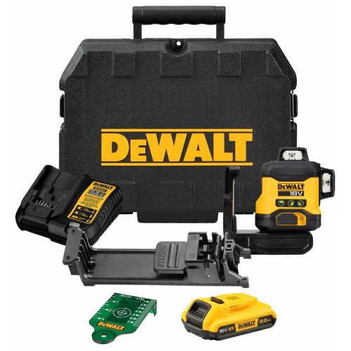 DCLE34031N DeWALT 18V XR 3 x 360° kompaktiškas lazerinis nivelyras