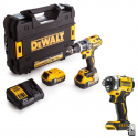 DCD796P2 DeWALT 18V smūginis gręžtuvas (2x5.0 Ah) + DCF860N 18V smūginis suktuvas