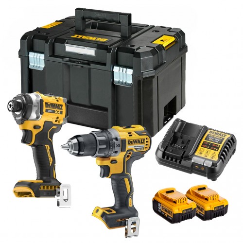 DCK2207P2T DeWALT suktuvo – gręžtuvo ir smūginio suktuvo rinkinys (2x5.0 Ah)