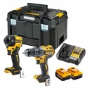 DCK2208P2T DeWALT suktuvo – gręžtuvo ir hidraulinio smūginio suktuvo rinkinys (2x5.0 Ah)