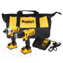 DCK211D2C DeWALT 12V įrankių rinkinys DCD710 + DCF815 (2x2.0 Ah)