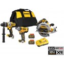 DCK324T2 DeWALT 18V COMBO rinkinys 3 akumuliatoriniai įrankiai (DCD999 + DCF892 + DCS573) Li-Ion XR 2x6.0Ah/54V FlexVolt