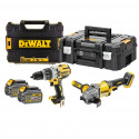 DCD996 DeWALT akumuliatorinis suktuvas/gręžtuvas + DCG414 DeWALT kampinis šlifuoklis