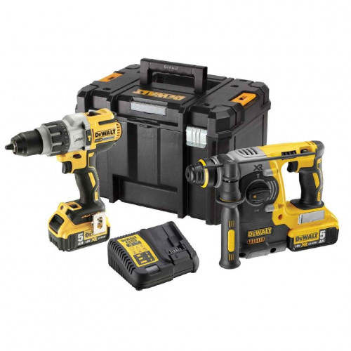 DCK229P2T DeWALT 18V suktuvo - gręžtuvo ir perforatoriaus (2x5.0 Ah)